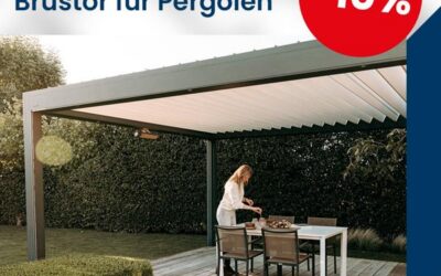 10 % Rabatt auf Pergolen und Lamellendächer von Brustor